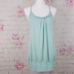 Lululemon Aqua green layered bra top sz 8